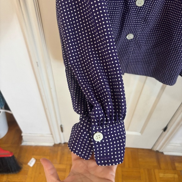 Vintage Ports 80s oversized purple and polka dot shirt - Picture 6 of 6